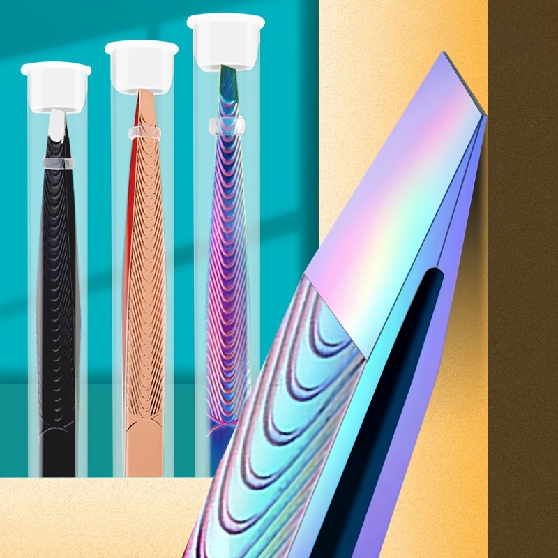Beard Trimmer - ที่ถอนขนหนวดสแตนเลส สีไล่ระดับ เบจอ่อน และอุปกรณ์กำจัดขนสำหรับแต่งหน้า คิ้ว ขนตา