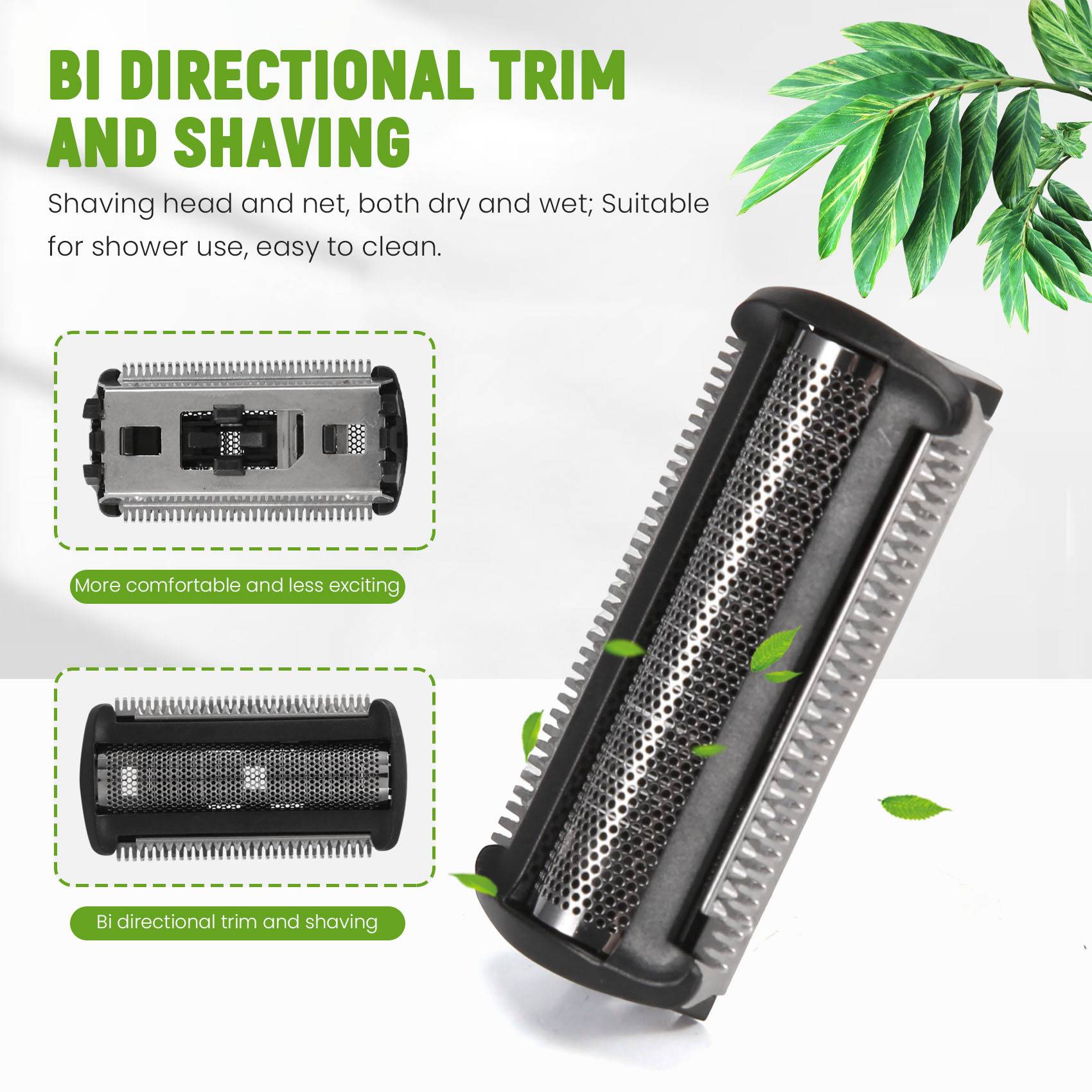 Body Trimmer - 5 แพ็คหัวโกนหนวดแบบฟอยล์สำหรับเปลี่ยน สำหรับ Norelco Bodygroom BG2000