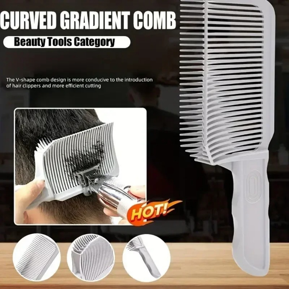 Hair Clipper - หวีตัดผมแบบมืออาชีพ ทนความร้อน หวีสำหรับตัดแต่งทรงผม หวีสำหรับผสมสีผม เครื่องมือจัดแต่งทรงผมแบบ Flat