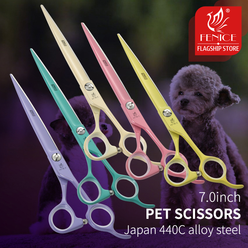 Grooming Scissors - Fenice Jp440c สีสัน Professional 7.0นิ้วสัตว์เลี้ยงกรรไกรตัดสำหรับสุนัขกรูมมิ่งกรรไกรกรรไกรกรรไกรสัตว์เลี้ยงกรรไกร