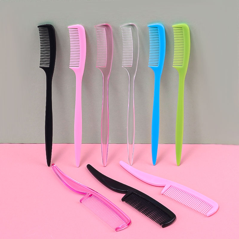 Grooming Kit - ชุดหวีคิ้วขนาดเล็กหลากสี 25 ชิ้น หวีพลาสติกแบบพกพา ซี่ละเอียด หวีคิ้วสองด้าน
