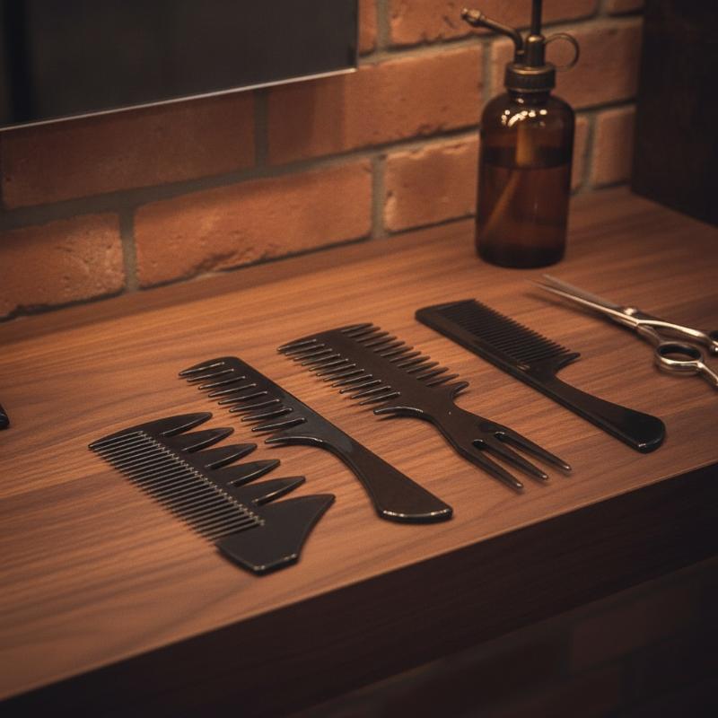 Men'S Grooming Hairstyles - ใหม่! ชุดหวีจัดแต่งทรงผมสำหรับผู้ชาย ป้องกันไฟฟ้าสถิต หวีซี่ห่าง หวีจัดเท็กซ์เจอร์ สำหรับทรงผมเกล้าหลัง