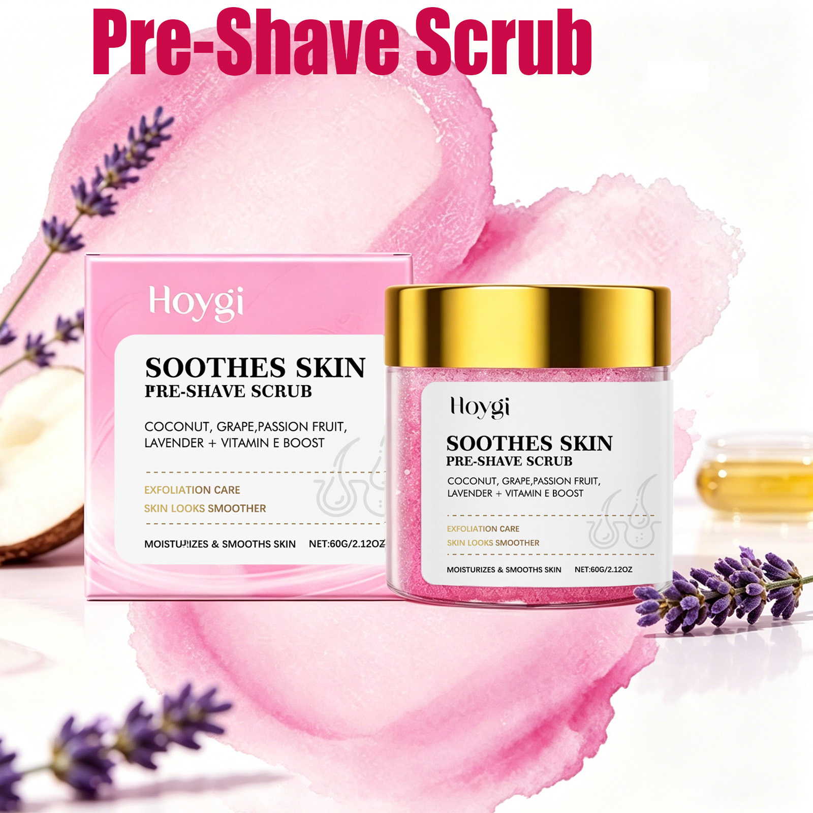 Shaving Cream - สครับก่อนโกนหนวด สครับขัดผิวอย่างอ่อนโยนเพื่อผิวเรียบเนียน บำรุงผิวก่อนโกนหนวดสำหรับใบหน้าและผิวกาย ช่วยให้ผิวเรียบเนียน