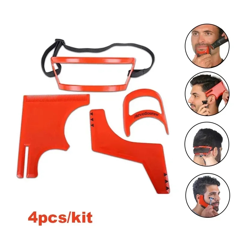 2/4Pcs Men's Beard CombsผมTrim - Beard Trimmer บทวิจารณ์และราคา