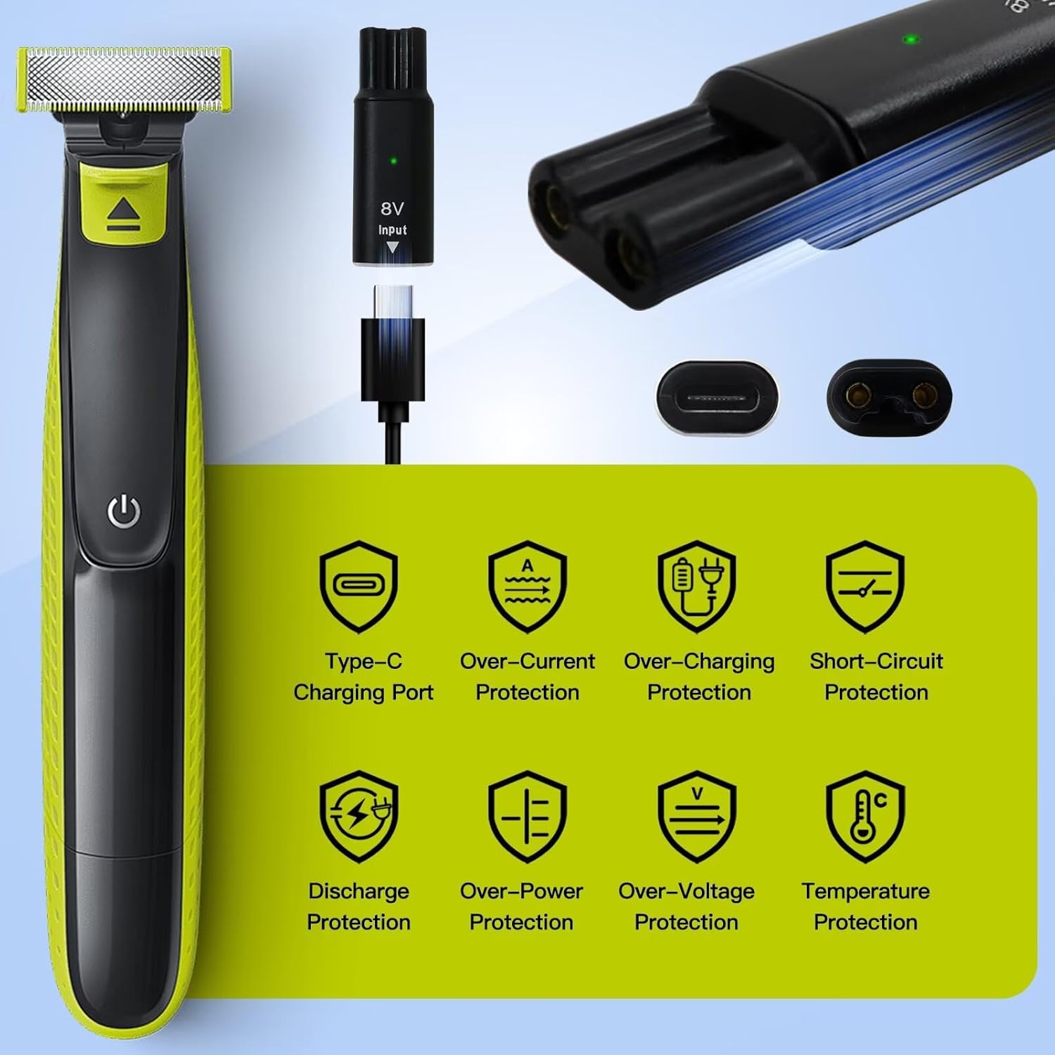 8V HQ850 Type-C เครื่องโกนหนวด - Electric Razor บทวิจารณ์และราคา