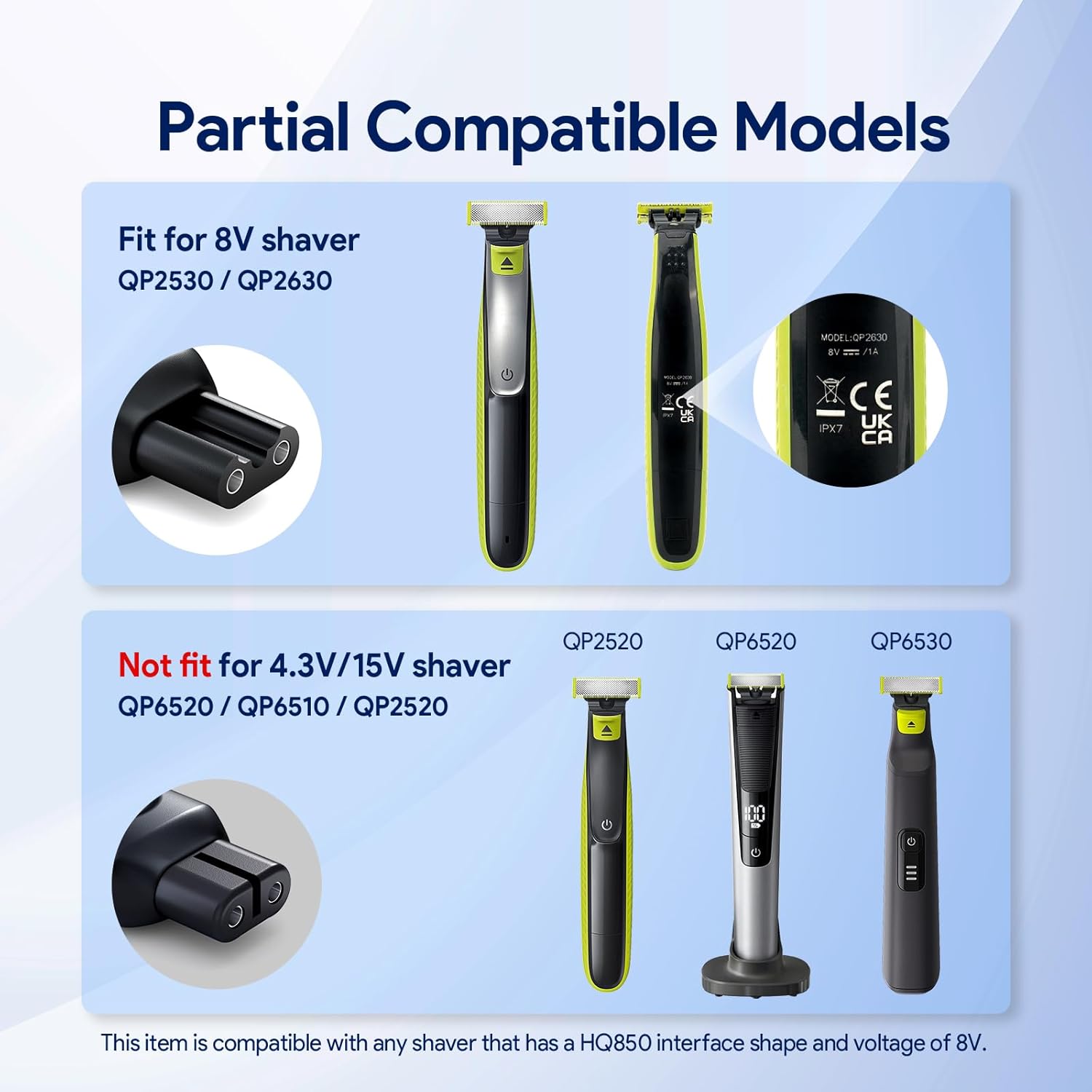 8V HQ850 Type-C เครื่องโกนหนวด - Electric Razor บทวิจารณ์และราคา